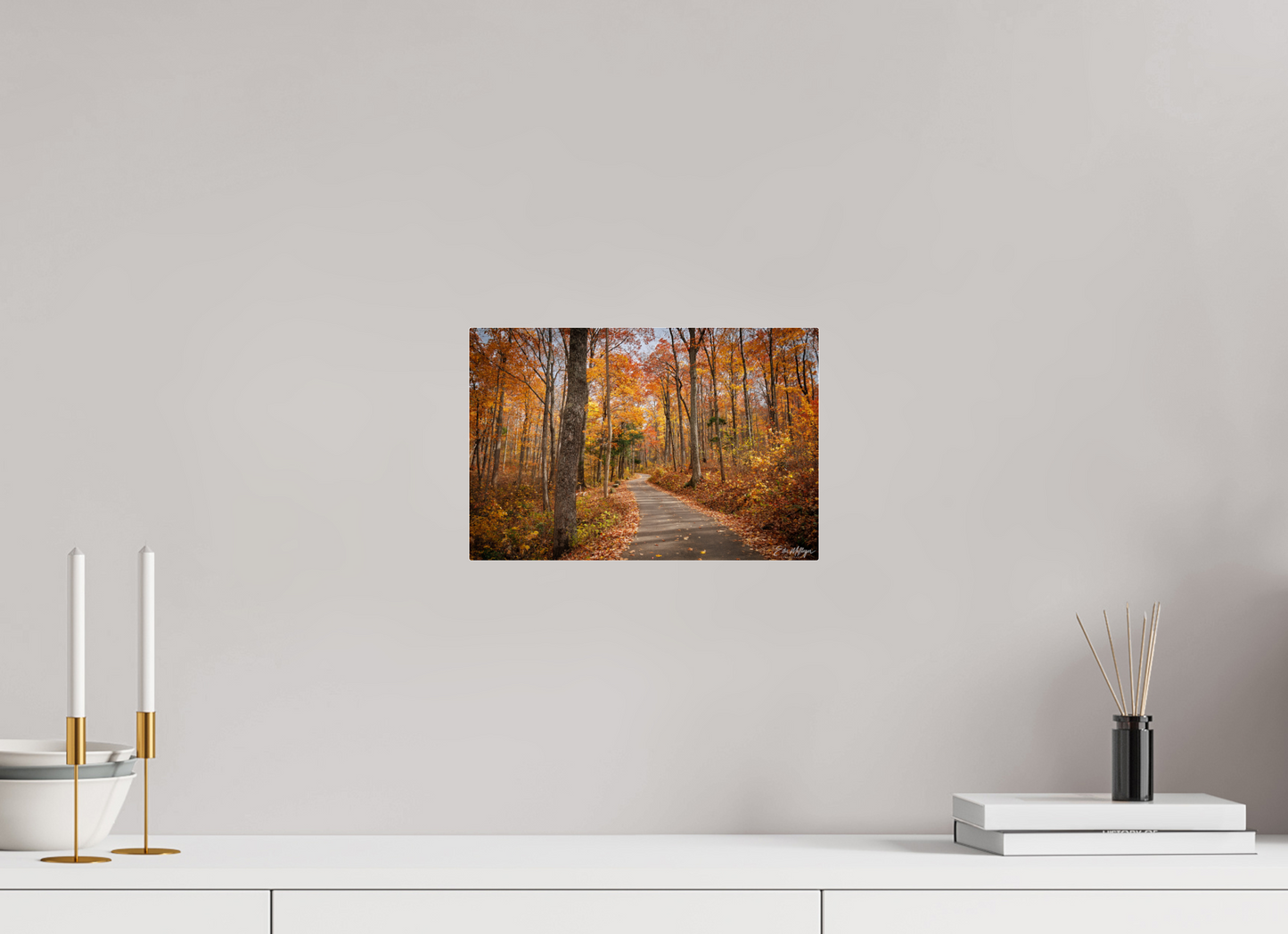 12 x 8″, Acrylic "Golden Path" - Roaring Fork Road