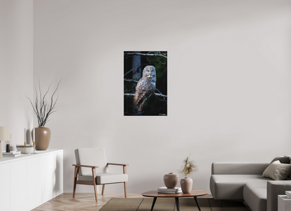 24 x 36″, Canvas "Keeper of the Dawn" - Great Grey Owl