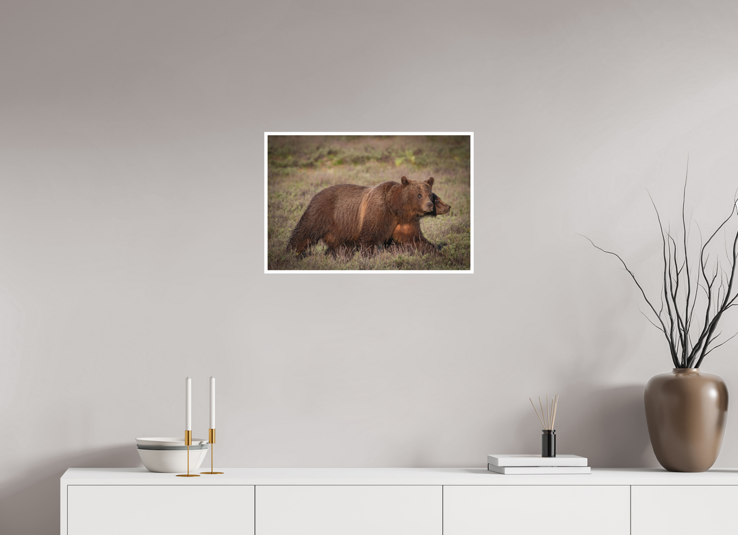 24 x 16″, Fine art print "Grizzly 399 on the Move"