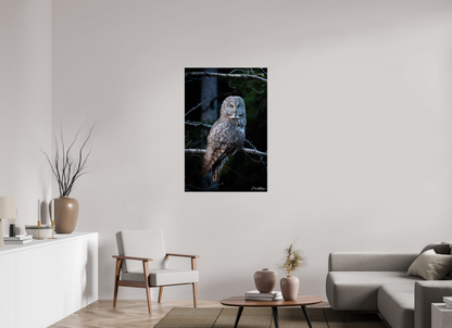 30 x 45″, Acrylic "Keeper of the Dawn" - Great Grey Owl