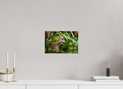 12 x 8″, Acrylic "Swamp Watcher" - American river otter