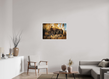 36 x 24″, Fine art print "Monarch of Gros Ventre - Presence" - Bull Moose
