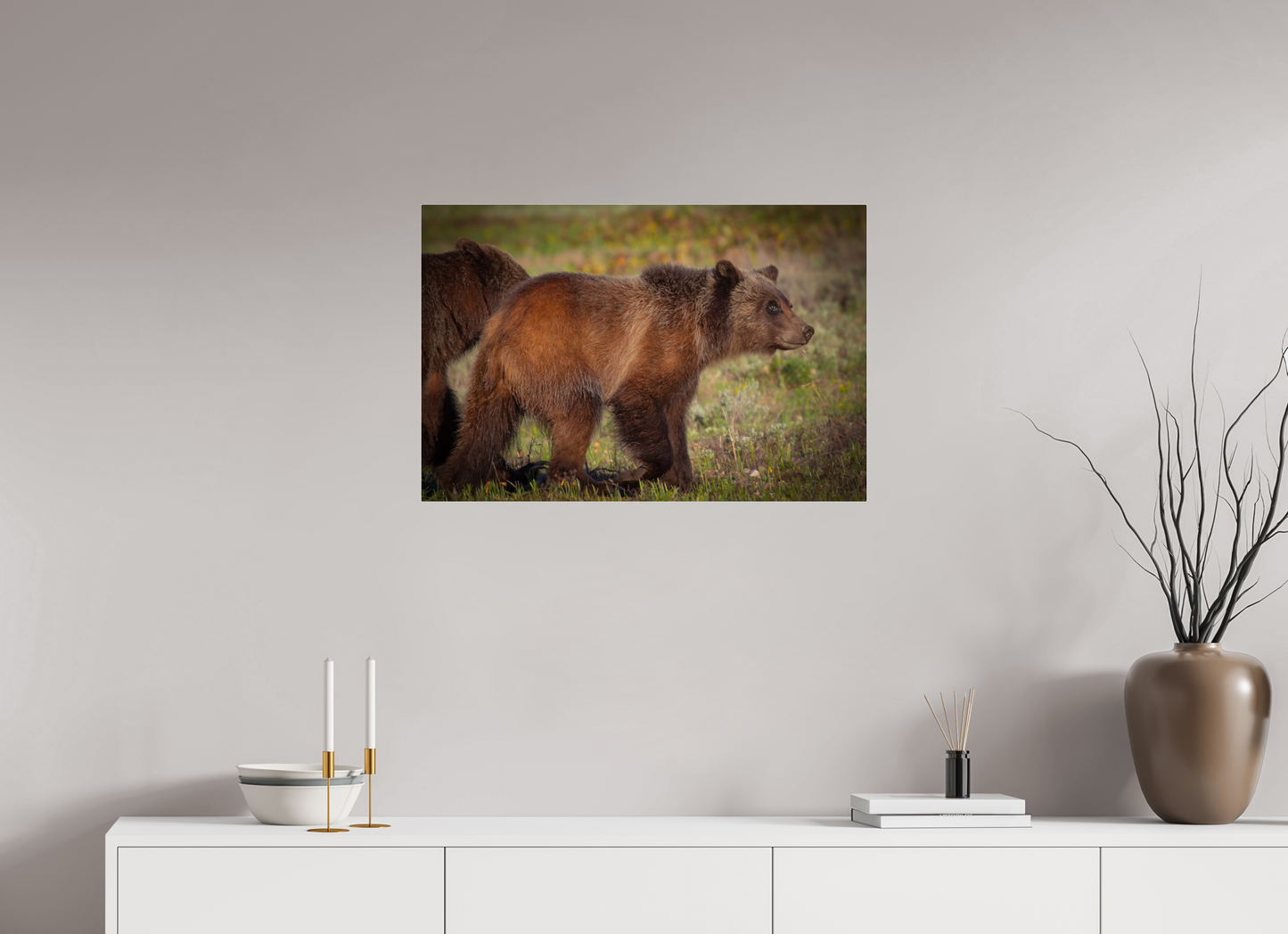 30 x 20″, Acrylic "Sage Wander" - Grizzly bear