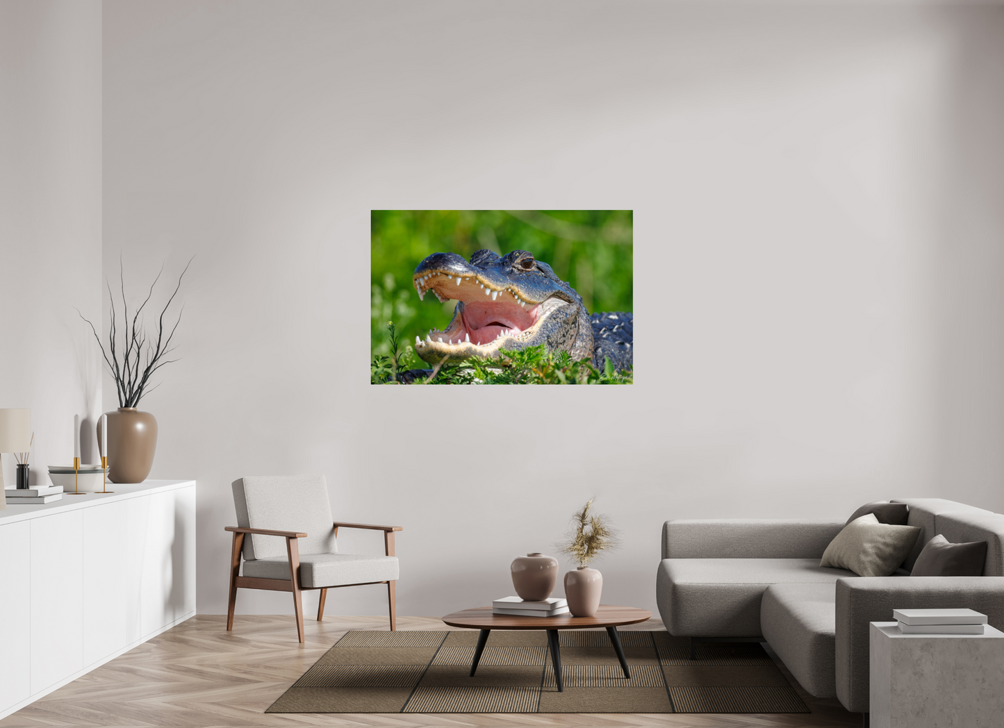 54 x 36″, Acrylic "Wide Open" - American Alligator
