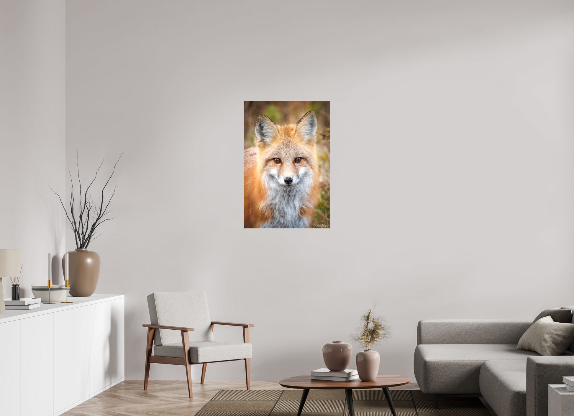 24 x 36″, Canvas "Face to Face" - Red Fox