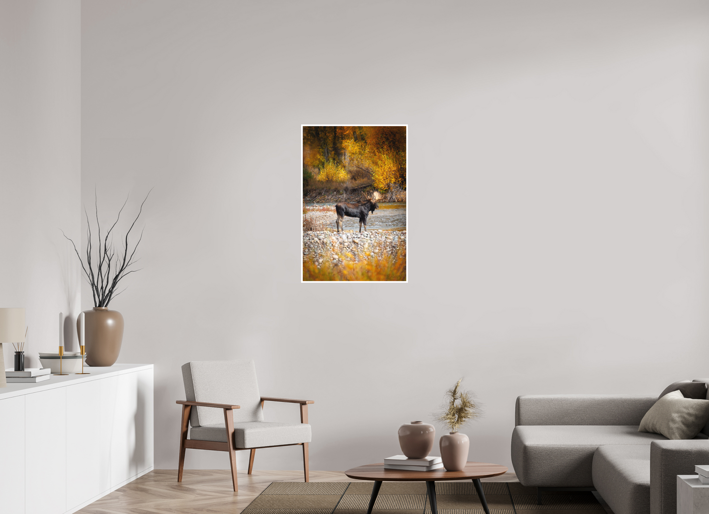 24 x 36″, Fine art print "King of the Colors" - Bull Elk, Gros Ventre River