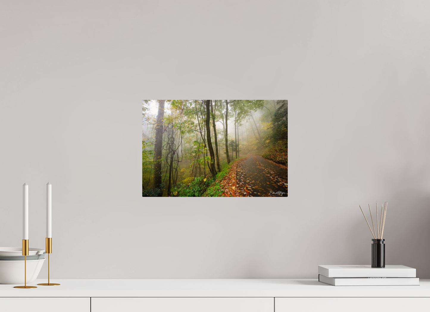 15 x 10″, Metal "When the Fog Lingers"