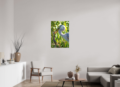 24 x 36″, Canvas "The Hunt in the Marsh" - Great Blue Heron