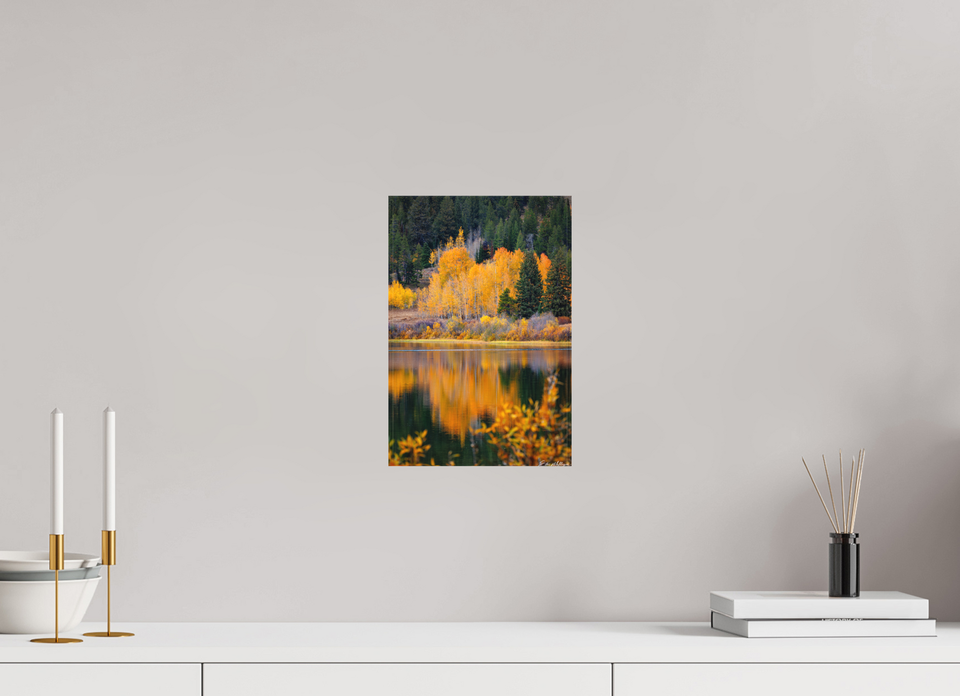 8 x 12″, Canvas "Golden Reflections" - Two Oceans Lake