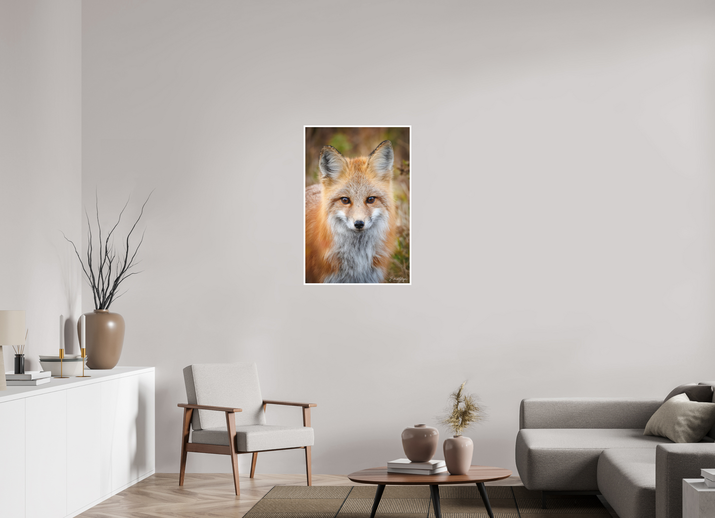 24 x 36″, Fine art print "Face to Face" - Red Fox