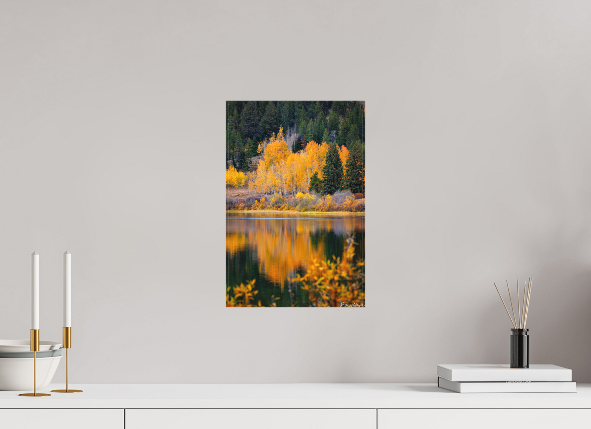 10 x 15″, Canvas "Golden Reflections" - Two Oceans Lake