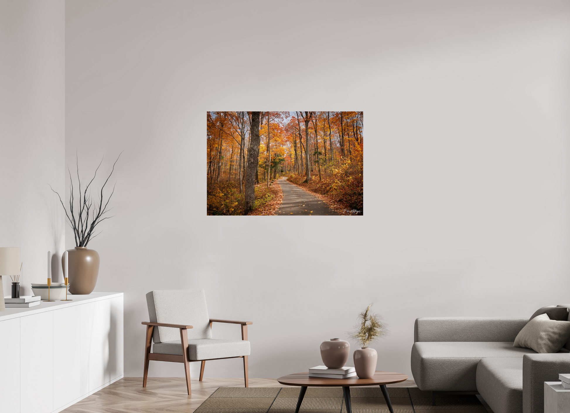45 x 30″, Acrylic "Golden Path" - Roaring Fork Road