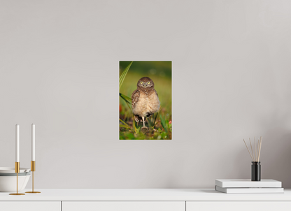 8 x 12″, Metal "Little Lookout" - Burrowing owlet
