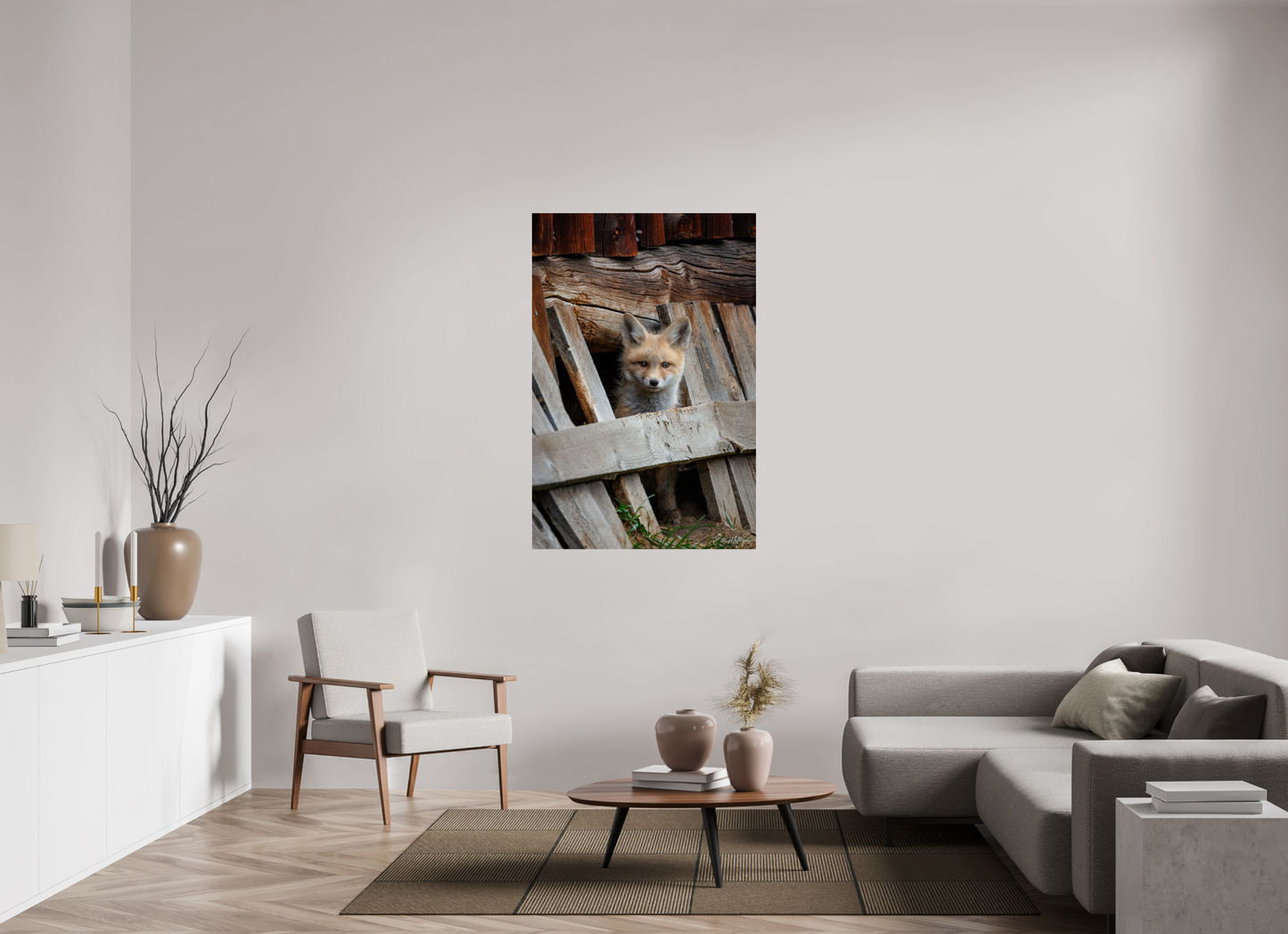 36 x 54″, Acrylic "Barnyard Lookout" - Red Fox kit