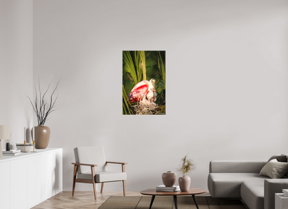 24 x 36″, Canvas "Golden Hour Nest" - Spoonbills