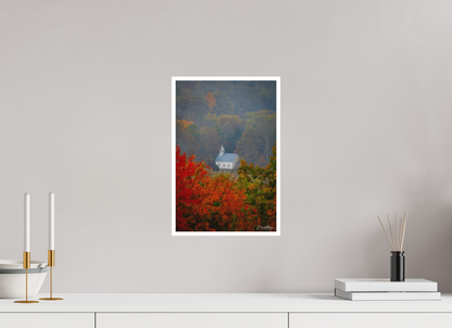 10 x 15″, Fine art print Autumn Faith - Cades Cove Methodist Church