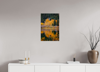 16 x 24″, Metal "Golden Reflections" - Two Oceans Lake