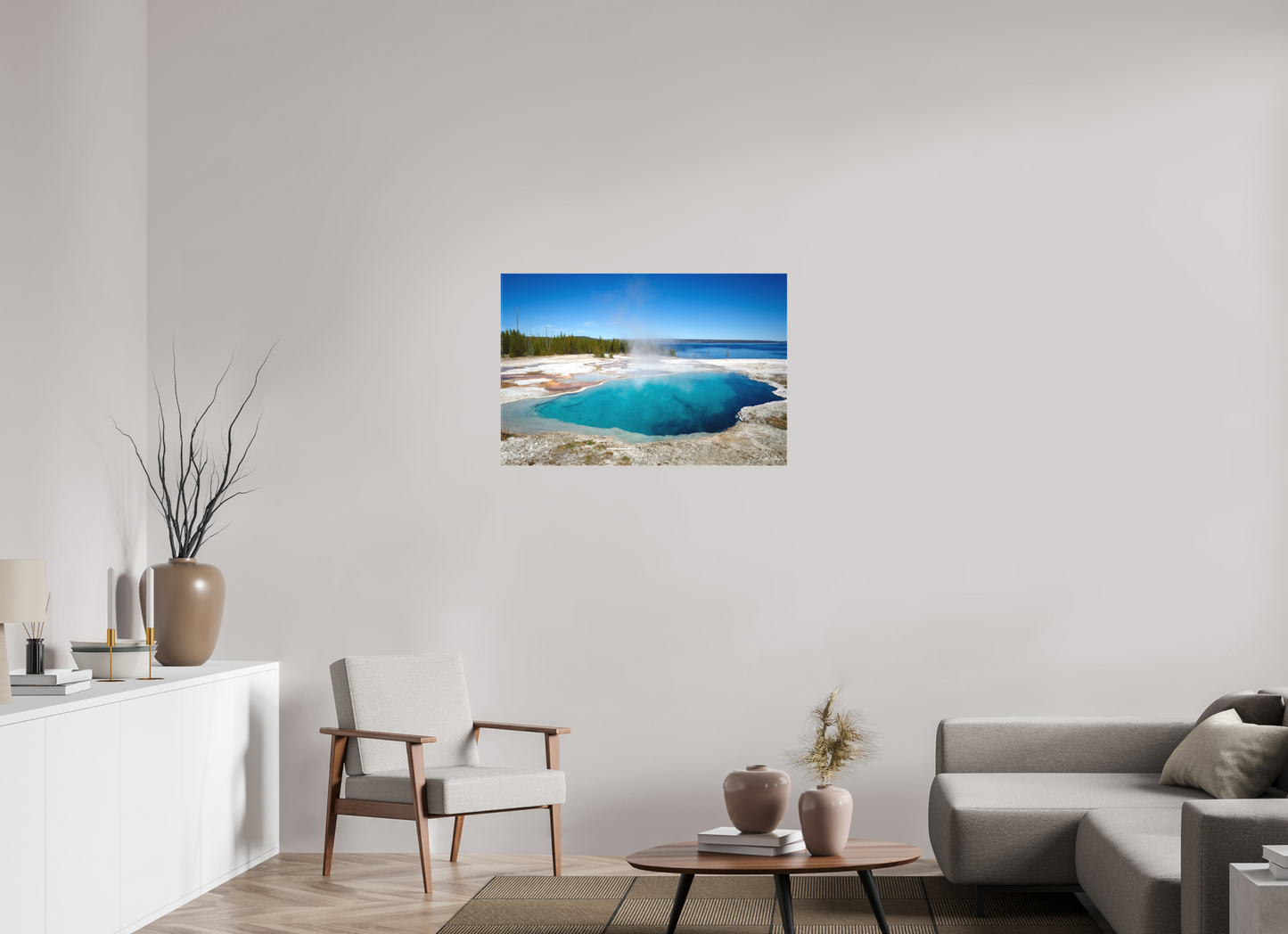 36 x 24″, Canvas "Quiet Depths" - West Thumb Geyser Basin