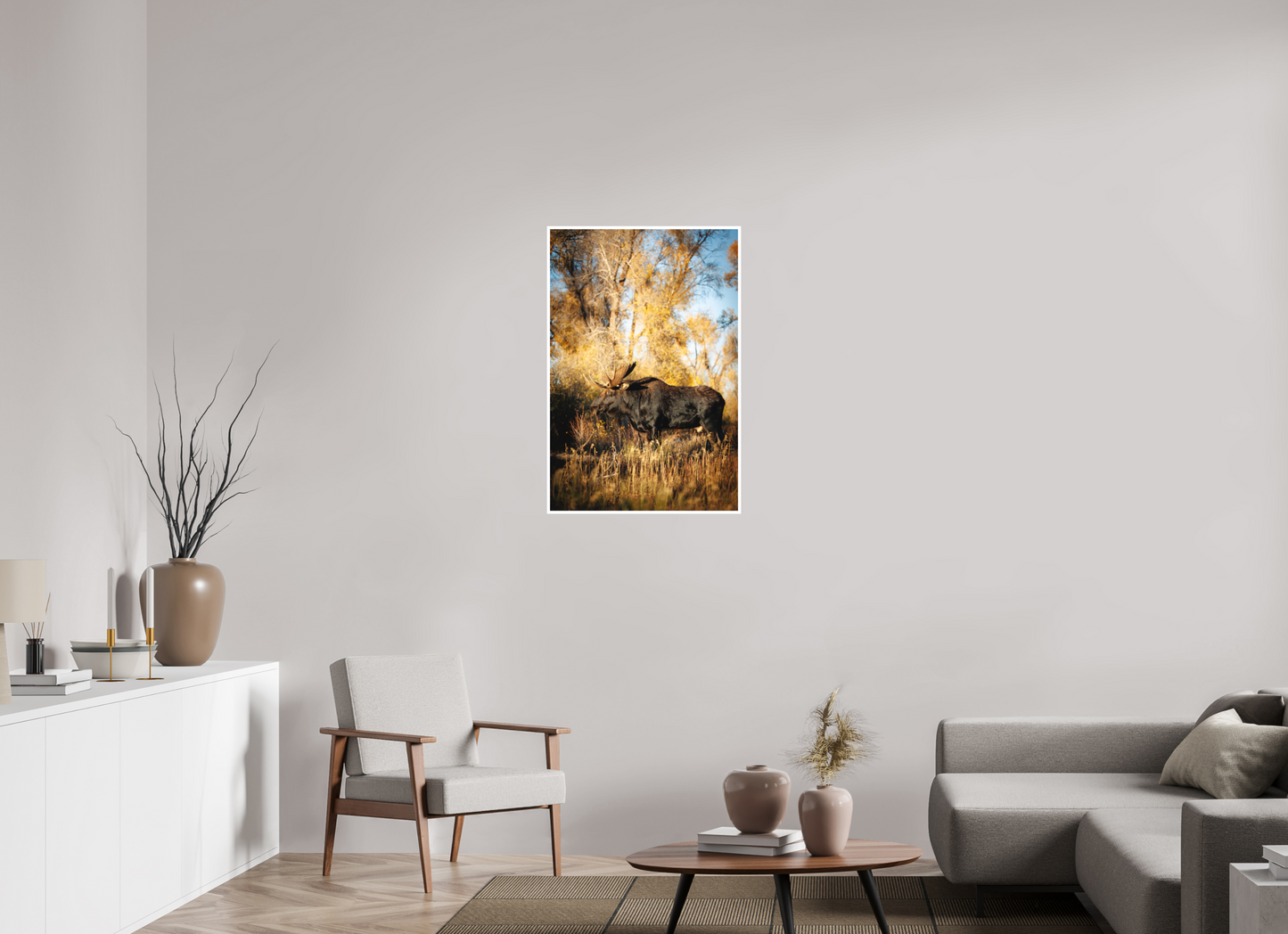 24 x 36″, Fine art print "Monarch of Gros Ventre - Stillness" - Bull Moose