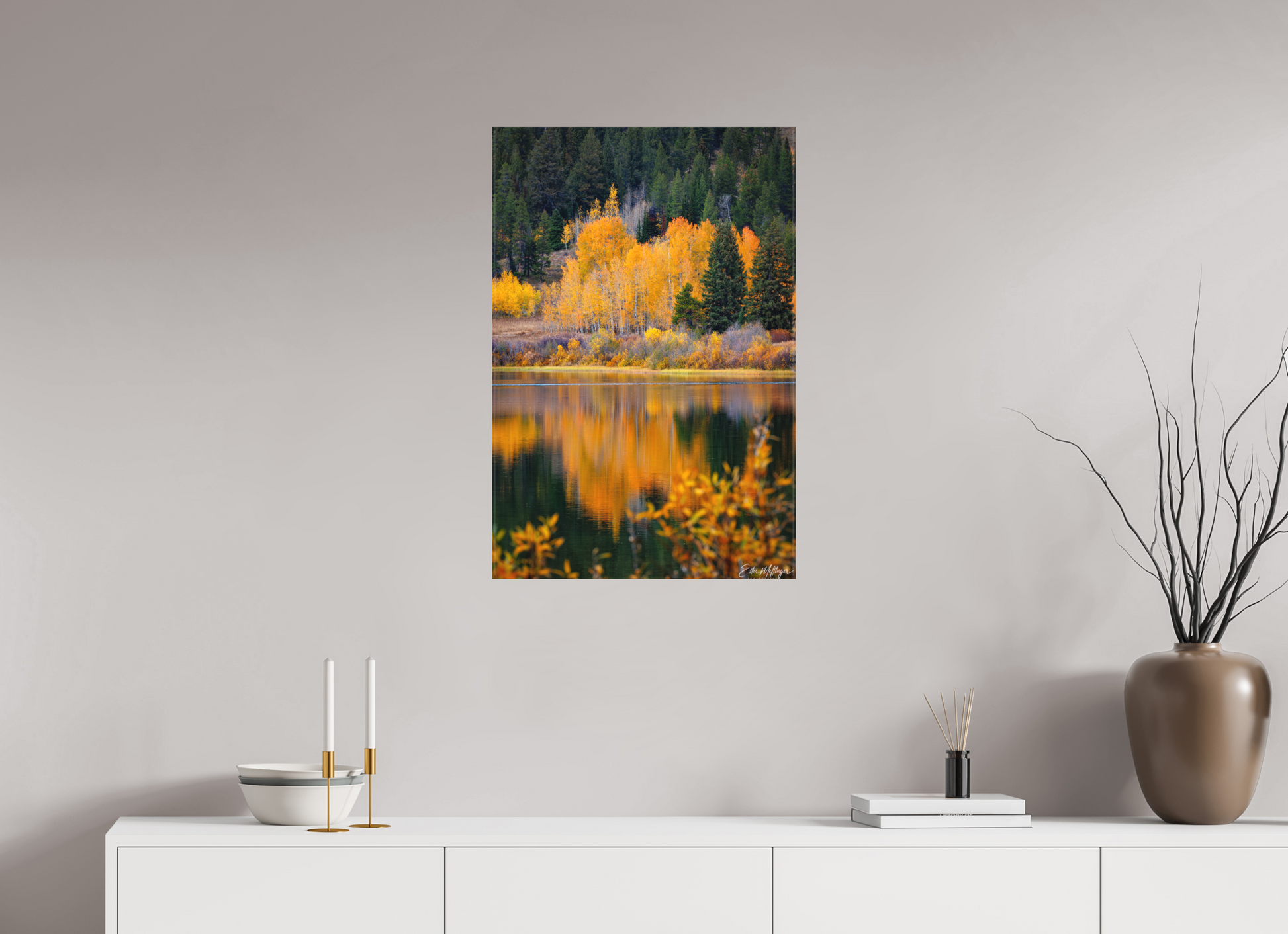 20 x 30″, Canvas "Golden Reflections" - Two Oceans Lake