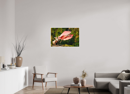 36 x 24″, Fine art print "After the Feeding" - Roseate Spoonbill