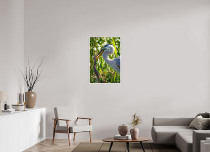 24 x 36″, Fine art print "The Hunt in the Marsh" - Great Blue Heron