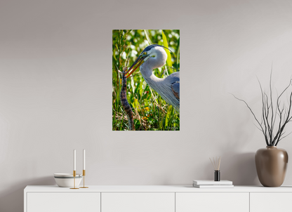 20 x 30″, Acrylic "The Hunt in the Marsh" - Great Blue Heron