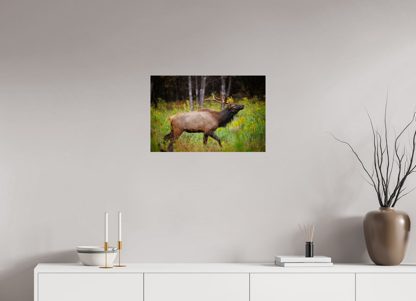 24 x 16″, Acrylic "The Challenger" - Elk