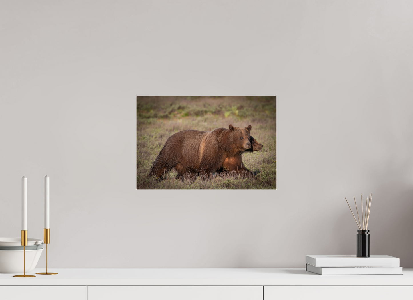 15 x 10″, Acrylic "Grizzly 399 on the Move"