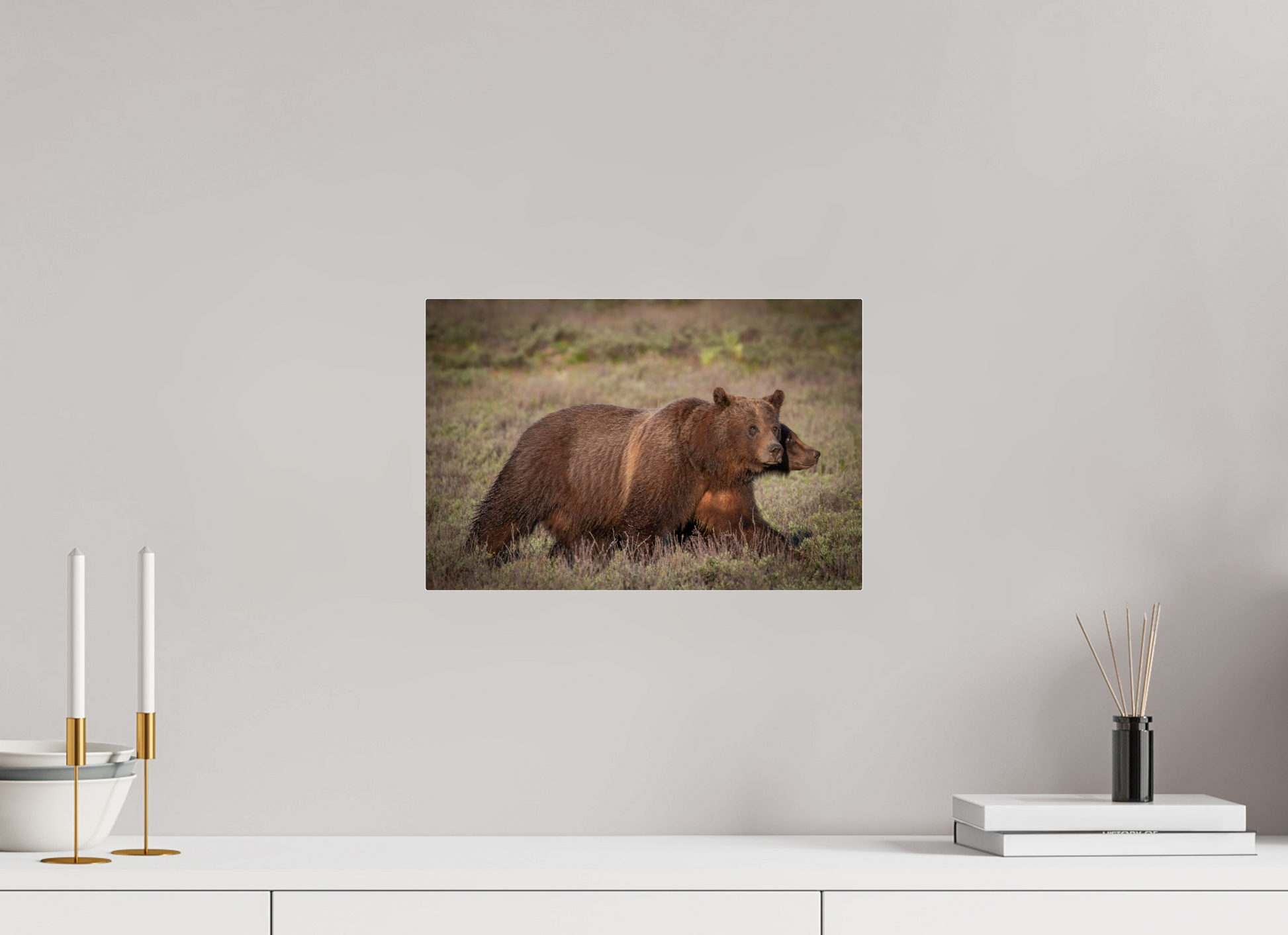 15 x 10″, Acrylic "Grizzly 399 on the Move"