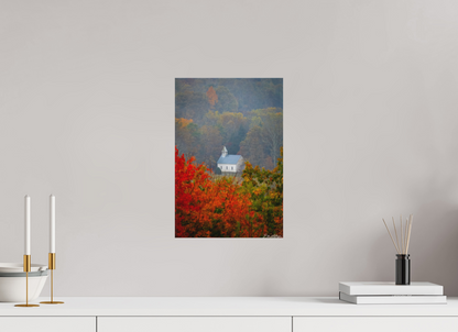 10 x 15″, Canvas Autumn Faith - Cades Cove Methodist Church