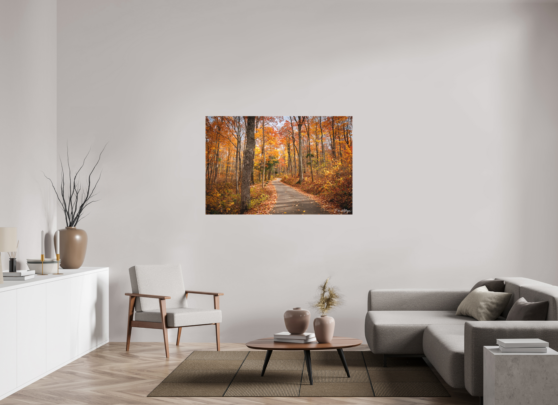 54 x 36″, Canvas "Golden Path" - Roaring Fork Road